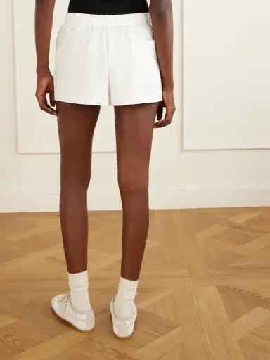 Sporty & Rich Logo-embroidered Cotton Shorts | Thumbnail 4 Sporty & Rich Logo-embroidered Cotton Shorts | Thumbnail 4