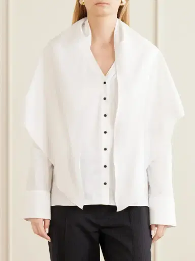 Tove Nia Scarf-detailed Cotton-poplin Shirt | Thumbnail 3 Tove Nia Scarf-detailed Cotton-poplin Shirt | Thumbnail 3