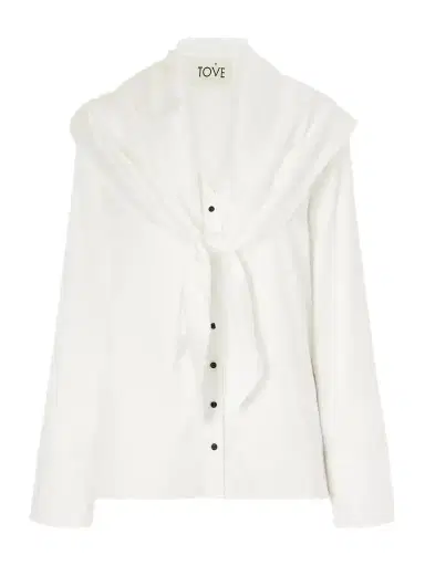 Tove Nia Scarf-detailed Cotton-poplin Shirt | Thumbnail 1 Tove Nia Scarf-detailed Cotton-poplin Shirt | Thumbnail 1