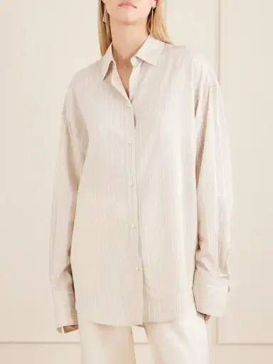 TOTEME Striped Woven Shirt | Thumbnail 3 TOTEME Striped Woven Shirt | Thumbnail 3