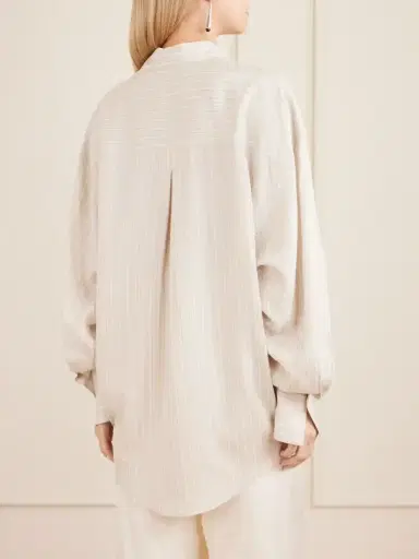 TOTEME Striped Woven Shirt | Thumbnail 4 TOTEME Striped Woven Shirt | Thumbnail 4