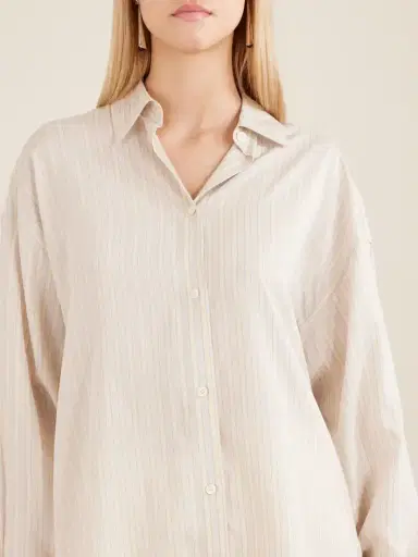 TOTEME Striped Woven Shirt | Thumbnail 5 TOTEME Striped Woven Shirt | Thumbnail 5