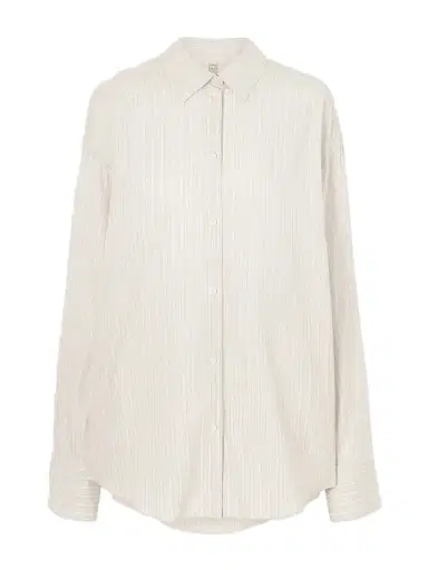 TOTEME Striped Woven Shirt | Thumbnail 1 TOTEME Striped Woven Shirt | Thumbnail 1