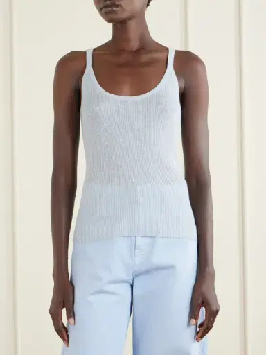 Gabriela Hearst Cinxia Ribbed Cashmere, Silk And Hemp-blend Tank | Thumbnail 3 Gabriela Hearst Cinxia Ribbed Cashmere, Silk And Hemp-blend Tank | Thumbnail 3