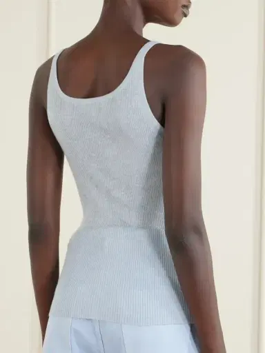 Gabriela Hearst Cinxia Ribbed Cashmere, Silk And Hemp-blend Tank | Thumbnail 4 Gabriela Hearst Cinxia Ribbed Cashmere, Silk And Hemp-blend Tank | Thumbnail 4