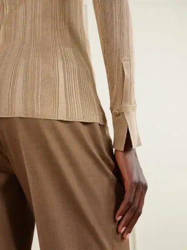 Gabriela Hearst Tamar Ribbed Silk Shirt | Thumbnail 6 Gabriela Hearst Tamar Ribbed Silk Shirt | Thumbnail 6