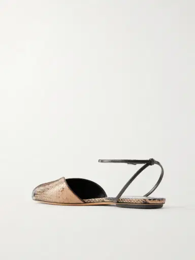Le Monde Béryl Valetta Snake-effect Leather Flats | Thumbnail 3 Le Monde Béryl Valetta Snake-effect Leather Flats | Thumbnail 3