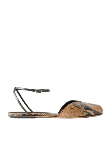 Le Monde Béryl Valetta Snake-effect Leather Flats | Thumbnail 1 Le Monde Béryl Valetta Snake-effect Leather Flats | Thumbnail 1