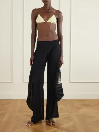 Oséree Lumiere Embellished Lurex Wide-leg Pareo Pants | Thumbnail 2 Oséree Lumiere Embellished Lurex Wide-leg Pareo Pants | Thumbnail 2