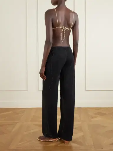Oséree Lumiere Embellished Lurex Wide-leg Pareo Pants | Thumbnail 3 Oséree Lumiere Embellished Lurex Wide-leg Pareo Pants | Thumbnail 3