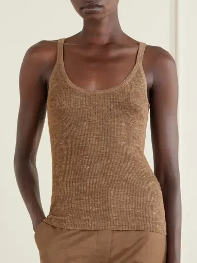 Gabriela Hearst Cinxia Ribbed Cashmere, Silk And Hemp-blend Tank | Thumbnail 3 Gabriela Hearst Cinxia Ribbed Cashmere, Silk And Hemp-blend Tank | Thumbnail 3