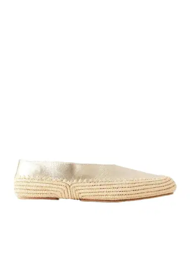 Gabriela Hearst Strength Suede And Raffia Ballet Flats | Thumbnail 1 Gabriela Hearst Strength Suede And Raffia Ballet Flats | Thumbnail 1