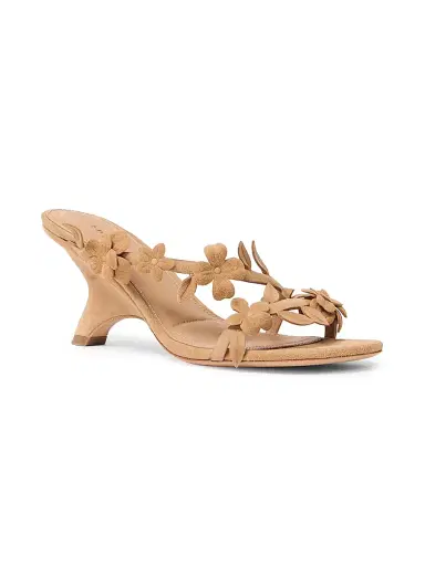 Simkhai Women's Willow 75MM Flower-Appliqué Suede Sandals | Thumbnail 2 Simkhai Women's Willow 75MM Flower-Appliqué Suede Sandals | Thumbnail 2