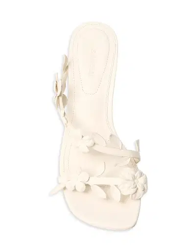 Simkhai Women's Willow 75MM Floral-Appliqué Leather Wedge Sandals | Thumbnail 3 Simkhai Women's Willow 75MM Floral-Appliqué Leather Wedge Sandals | Thumbnail 3
