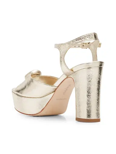 Cinq à Sept Women's Arianna 10MM Leather Platform Sandals - Light Gold - Size 11 | Thumbnail 3 Cinq à Sept Women's Arianna 10MM Leather Platform Sandals - Light Gold - Size 11 | Thumbnail 3