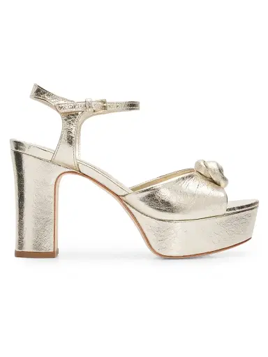 Cinq à Sept Women's Arianna 10MM Leather Platform Sandals - Light Gold - Size 11 | Thumbnail 1 Cinq à Sept Women's Arianna 10MM Leather Platform Sandals - Light Gold - Size 11 | Thumbnail 1