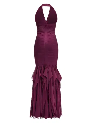 Hervé Léger Women's The Louisa Bandage Chiffon Gown | Thumbnail 2 Hervé Léger Women's The Louisa Bandage Chiffon Gown | Thumbnail 2