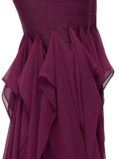 Hervé Léger Women's The Louisa Bandage Chiffon Gown | Thumbnail 8 Hervé Léger Women's The Louisa Bandage Chiffon Gown | Thumbnail 8