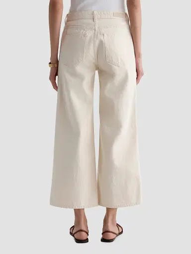 AG Jeans Women's Saige Ladder Lace-Trim Wide-Leg Crop Jeans - Fresh Air - Size 32 | Thumbnail 3 AG Jeans Women's Saige Ladder Lace-Trim Wide-Leg Crop Jeans - Fresh Air - Size 32 | Thumbnail 3