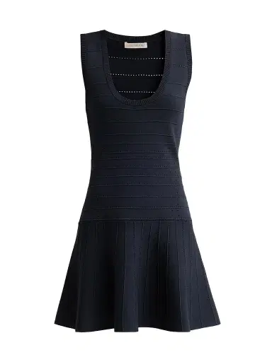 Ramy Brook Women's Anika Drop-Waist Mini Dress - Black | Thumbnail 1 Ramy Brook Women's Anika Drop-Waist Mini Dress - Black | Thumbnail 1