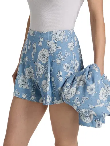 Generation Love Women's Carmine Floral Linen-Blend Shorts | Thumbnail 4 Generation Love Women's Carmine Floral Linen-Blend Shorts | Thumbnail 4