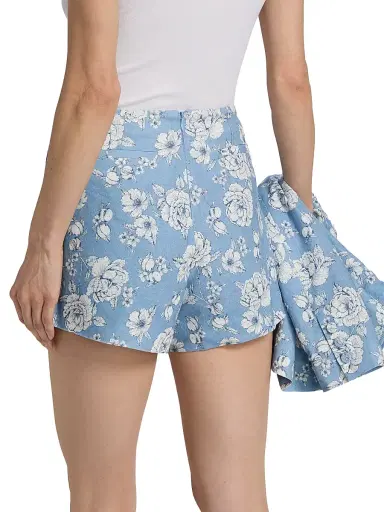 Generation Love Women's Carmine Floral Linen-Blend Shorts | Thumbnail 5 Generation Love Women's Carmine Floral Linen-Blend Shorts | Thumbnail 5