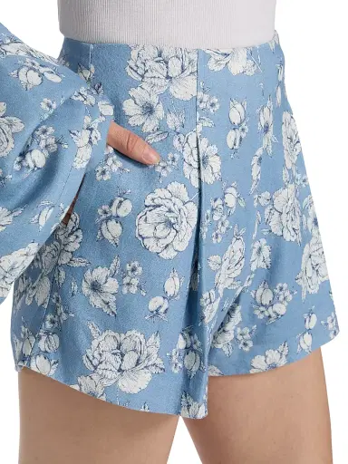 Generation Love Women's Carmine Floral Linen-Blend Shorts | Thumbnail 6 Generation Love Women's Carmine Floral Linen-Blend Shorts | Thumbnail 6