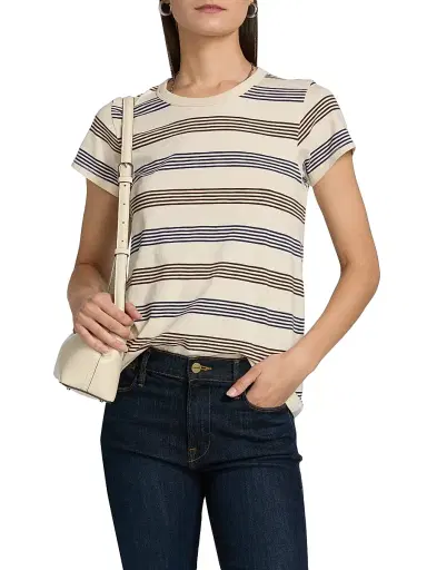 rag & bone Women's The Slub Striped Cotton T-Shirt - Multi | Thumbnail 3 rag & bone Women's The Slub Striped Cotton T-Shirt - Multi | Thumbnail 3