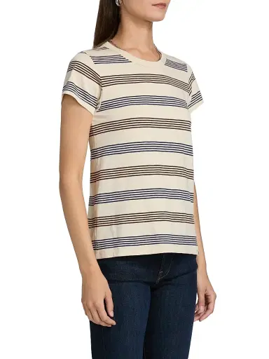rag & bone Women's The Slub Striped Cotton T-Shirt - Multi | Thumbnail 4 rag & bone Women's The Slub Striped Cotton T-Shirt - Multi | Thumbnail 4