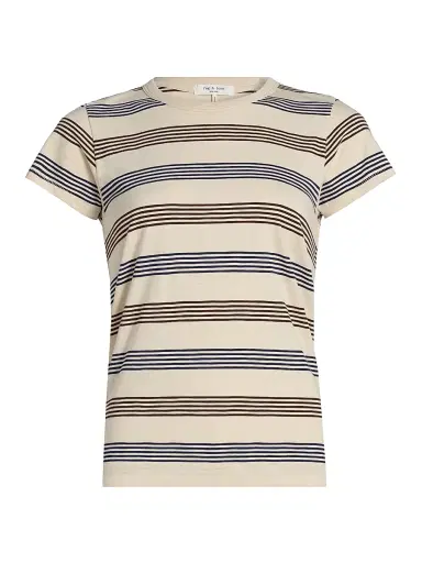 rag & bone Women's The Slub Striped Cotton T-Shirt - Multi | Thumbnail 1 rag & bone Women's The Slub Striped Cotton T-Shirt - Multi | Thumbnail 1