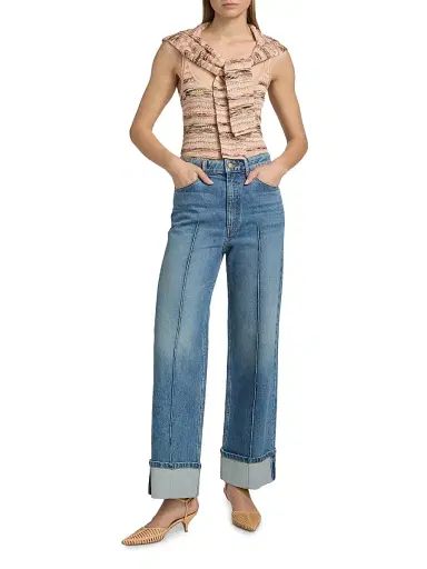 Ulla Johnson Women's Clotilde Space-Dyed Tank - Hibiscus | Thumbnail 2 Ulla Johnson Women's Clotilde Space-Dyed Tank - Hibiscus | Thumbnail 2