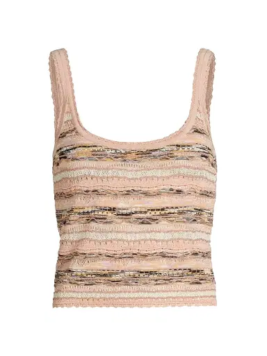 Ulla Johnson Women's Clotilde Space-Dyed Tank - Hibiscus | Thumbnail 1 Ulla Johnson Women's Clotilde Space-Dyed Tank - Hibiscus | Thumbnail 1