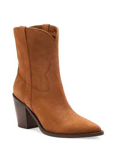 Partlow Women's Leigh Anne 90MM Suede Ankle Boots - Teak | Thumbnail 2 Partlow Women's Leigh Anne 90MM Suede Ankle Boots - Teak | Thumbnail 2