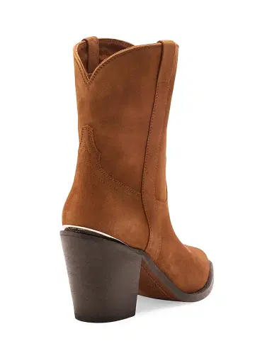 Partlow Women's Leigh Anne 90MM Suede Ankle Boots - Teak | Thumbnail 3 Partlow Women's Leigh Anne 90MM Suede Ankle Boots - Teak | Thumbnail 3