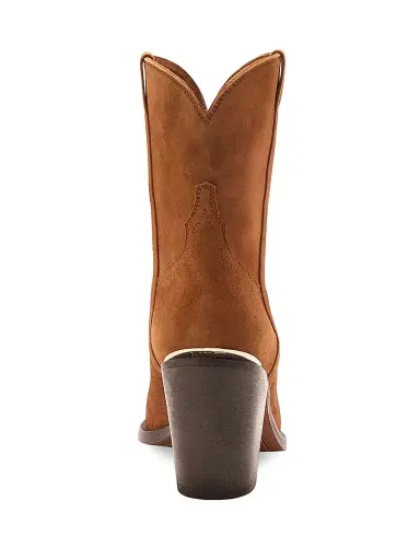 Partlow Women's Leigh Anne 90MM Suede Ankle Boots - Teak | Thumbnail 4 Partlow Women's Leigh Anne 90MM Suede Ankle Boots - Teak | Thumbnail 4