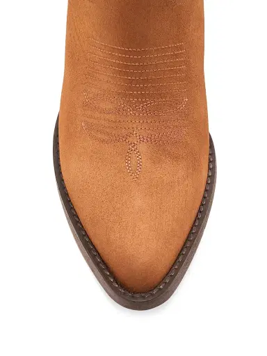 Partlow Women's Leigh Anne 90MM Suede Ankle Boots - Teak | Thumbnail 5 Partlow Women's Leigh Anne 90MM Suede Ankle Boots - Teak | Thumbnail 5