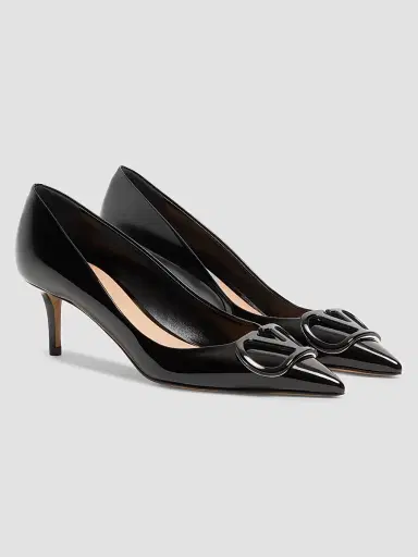 Valentino Garavani Women's VLogo Signature 60MM Patent Leather Pumps - Black - Size 11.5 | Thumbnail 2 Valentino Garavani Women's VLogo Signature 60MM Patent Leather Pumps - Black - Size 11.5 | Thumbnail 2