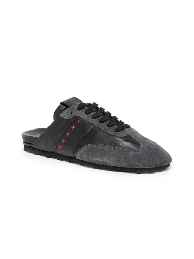 Marni Men's Logo Leather Mules | Thumbnail 2 Marni Men's Logo Leather Mules | Thumbnail 2