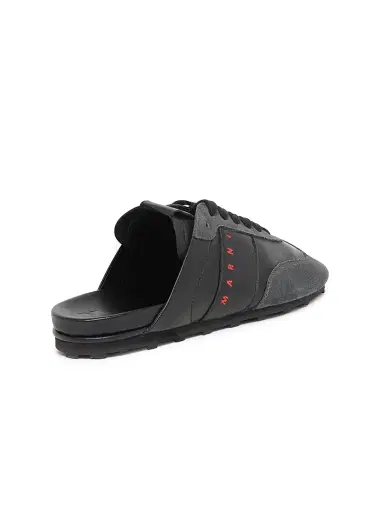 Marni Men's Logo Leather Mules | Thumbnail 3 Marni Men's Logo Leather Mules | Thumbnail 3