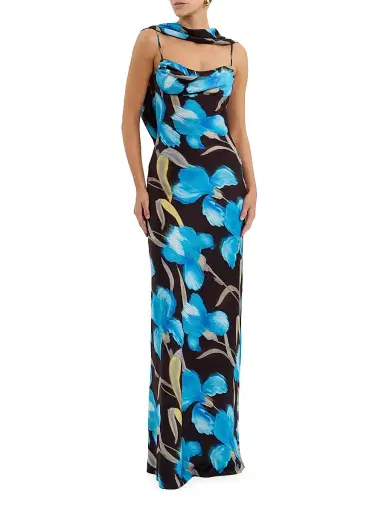 Rebecca Vallance Women's Ingrid Floral Draped Cowl Gown - Print | Thumbnail 1 Rebecca Vallance Women's Ingrid Floral Draped Cowl Gown - Print | Thumbnail 1