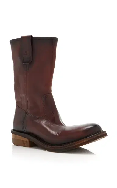 Miu Miu Foule Leather Ankle Boots | Thumbnail 4 Miu Miu Foule Leather Ankle Boots | Thumbnail 4