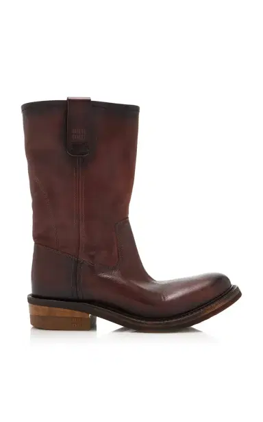 Miu Miu Foule Leather Ankle Boots | Thumbnail 1 Miu Miu Foule Leather Ankle Boots | Thumbnail 1