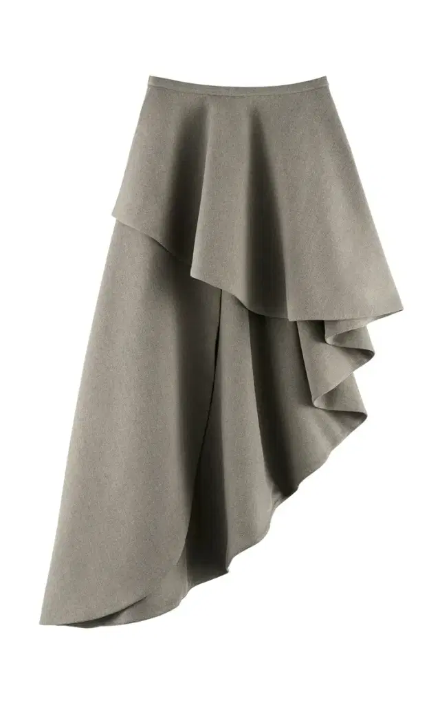Spiral Asymmetrical Poplin Midi Skirt Spiral Asymmetrical Poplin Midi Skirt
