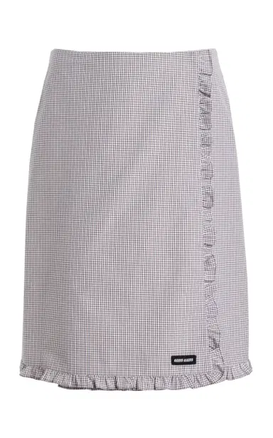 Miu Miu Checkered Cotton Midi Skirt | Thumbnail 7 Miu Miu Checkered Cotton Midi Skirt | Thumbnail 7