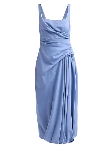 Lela Rose Women's Faille Bubble Midi Dress - Bluebell | Thumbnail 1 Lela Rose Women's Faille Bubble Midi Dress - Bluebell | Thumbnail 1