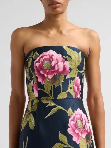 Carolina Herrera Women's Floral Strapless A-Line Gown - Midnight Multi | Thumbnail 5 Carolina Herrera Women's Floral Strapless A-Line Gown - Midnight Multi | Thumbnail 5