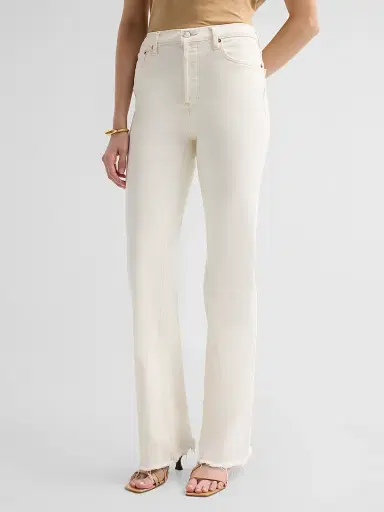 Re/done Women's 70S Bootcut High-Rise Jeans - Crema | Thumbnail 4 Re/done Women's 70S Bootcut High-Rise Jeans - Crema | Thumbnail 4