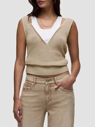 Hudson Jeans Women's Layered Sweater Tank | Thumbnail 4 Hudson Jeans Women's Layered Sweater Tank | Thumbnail 4