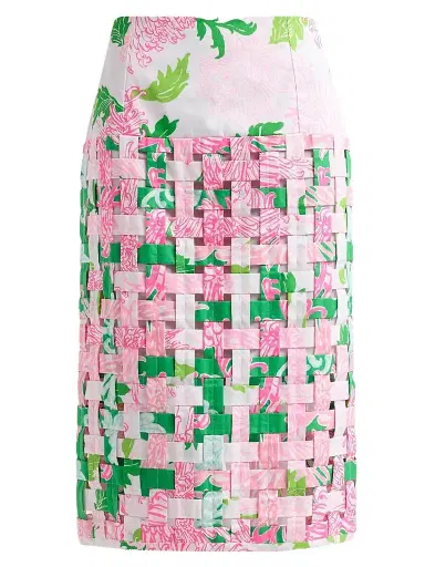 Lilly Pulitzer Women's Goodwin Printed Woven Midi Skirt - Resort White - Size 14 | Thumbnail 1 Lilly Pulitzer Women's Goodwin Printed Woven Midi Skirt - Resort White - Size 14 | Thumbnail 1