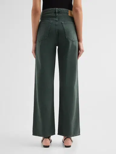 rag & bone Women's Logan Wide-Leg Jeans - Forest Green Stone - Size 32 | Thumbnail 3 rag & bone Women's Logan Wide-Leg Jeans - Forest Green Stone - Size 32 | Thumbnail 3